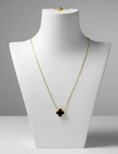 Colar Trevo Preto