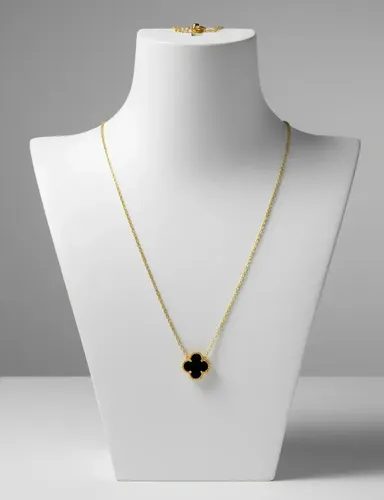 Colar Trevo Preto